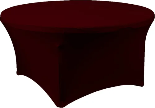 Miniatura 14 de Simply Elegant Mantel redondo ajustable de elastano Mantel para mesa de banquete, mantel de poliéster y elastano, para cumpleaños, quinceañera