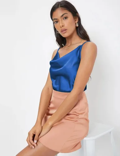 Miniatura 4 de Ekouaer Womens Cowl Neck Tank Tops Satin Camisole Basic Silky Loose Shirt Blouse