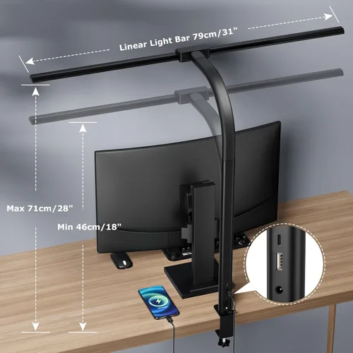 Miniatura 5 de Lámpara de escritorio, Lámparas de escritorio LED para oficina en casa, Lámpara de arquitecto para cuidado de los ojos para escritorio