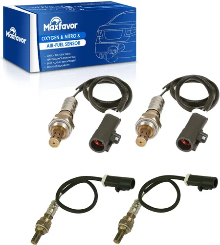 MAXFAVOR 4 sensores de oxígeno de repuesto para Ford 2009 2008 2007 2006 2005 E-150 E-250 Van F-250 F-350 Super Duty 4.6L 5.4L 6.8L 234-4374 x2