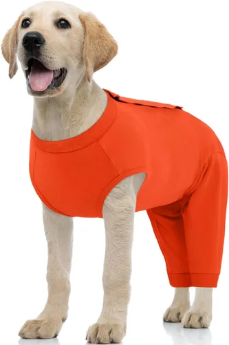 Miniatura 28 de Kuoser Traje de Cirugía para Perro Hembra Esterilización Macho Castración, Manga de Pierna de Perro para Dejar de Lamer Enterizo Suave para Perro