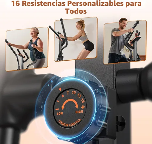 Miniatura 5 de Niceday Elliptical Exercise Machine, Elliptcal Machine for Home, 15.5IN&16IN&20IN Stride Elliptical Machine, 500LBS Loading Capacity, Elliptcal 15.5