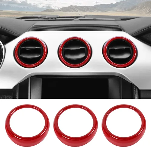 Miniatura 9 de RT-TCZ Anillo de cubierta de ventilación de salida de aire acondicionado para consola central, accesorios interiores para Ford Mustang 2015-2022, 3