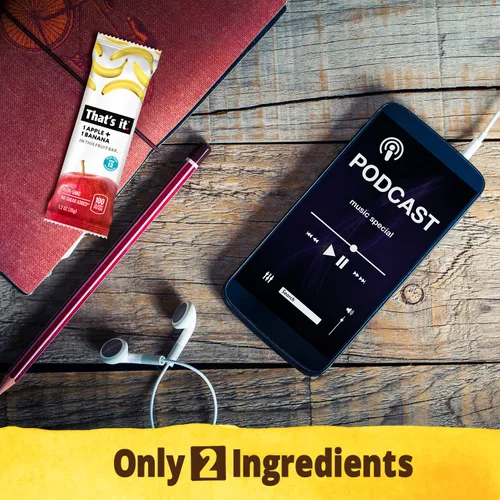 Miniatura 5 de That's it - Barra de fruta real 100% natural de manzana + plátano, el mejor aperitivo vegano con alto contenido de fibra, sin gluten, paleo