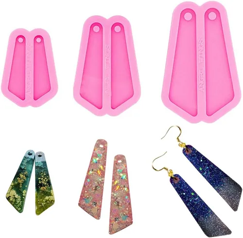 Angel Wings 3 moldes de resina para aretes para hacer joyas, moldes de silicona para aretes, manualidades de resina, manualidades, joyería de moda,