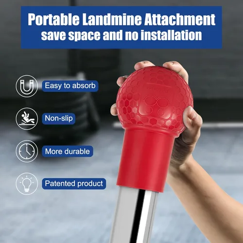 Miniatura 3 de HXD-ERGO Accesorio Landmine para Barra, Accesorio de Remo con Barra en T Compatible con Barras Olímpicas de 2 Pulgadas, Accesorio Landmine para Rojo