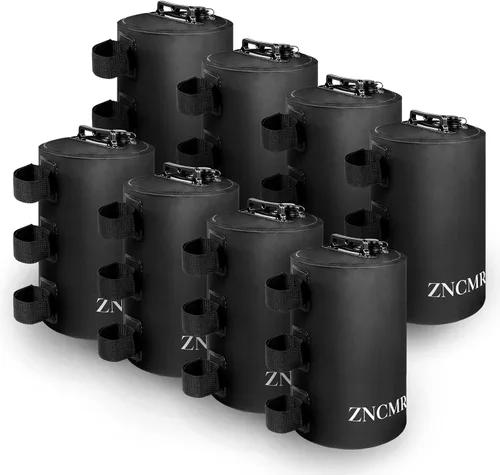 Miniatura 9 de ZNCMRR Bolsa de peso de agua para toldo, 132 libras, juego de 6 pesas para patas para toldo desplegable, tienda de campaña, cenador, color negro