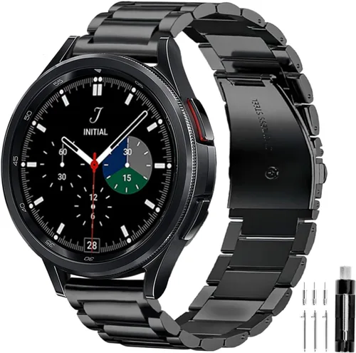 GOLDTOLUCK Correa de acero inoxidable compatible con Samsung Galaxy Watch 8 7 6 5 4 Classic FE Pro de 1.575 in, 1.732 in, 1.811 in, 1.693 in, 1.850