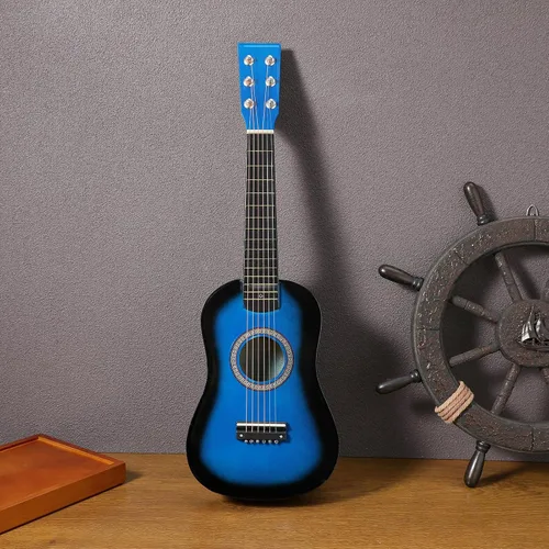 Miniatura 3 de Guitarra pequeña - Guitarra acústica para niños de 23 pulgadas en azul para aprendizaje de música, perfecta para práctica en casa y entretenimiento