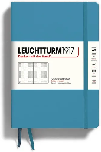 Miniatura 134 de LEUCHTTURM1917 - Cuaderno de tapa dura mediano A5 con 251 páginas numeradas para escritura y diario (verde menta, con puntos)