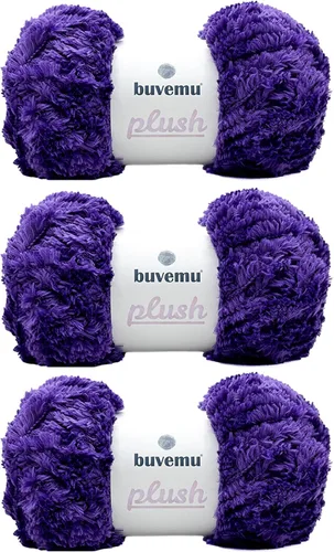 Miniatura 9 de Hilo de Pelo Sintético Super Suave y Grueso, Súper Suave y Esponjoso para Tejer, Crochet y Manualidades, 100 Gramos (3.53 Onzas) 109 Yardas