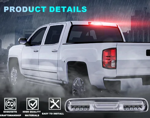 Miniatura 3 de PIT66 3ª luz de freno compatible con Chevy Silverado 1500 2500 3500 y modelos HD (99-06 silverado/sierra)