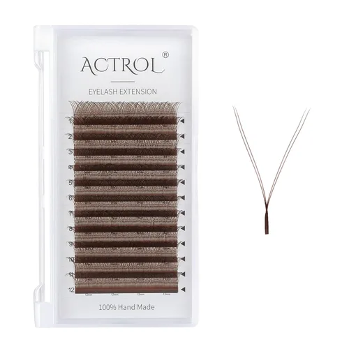 Miniatura 23 de Extensiones de pestañas 4D W, color negro, 0.003 in, rizo D, 0.315 in, volumen individual, YY, extensiones de pestañas en forma de W, fáciles