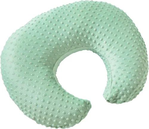 Miniatura 10 de Funda de almohada de lactancia con lunares, funda de almohada de felpa para lactancia materna Funda para almohada de lactancia, transpirable, Negro
