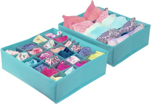 Miniatura 4 de Conjunto de 4 separadores de cajones plegables Sorbus, cajas de almacenamiento, organizadores de clóset, organizador para debajo de la cama