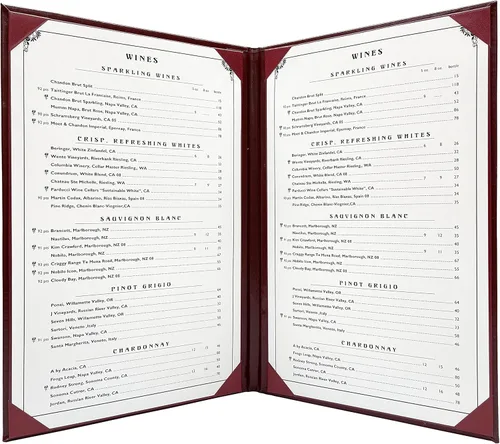 Miniatura 21 de Goodsmart Columbia Casebound - Fundas para menú de restaurante, paquete de 5, color negro, de piel sintética de alta calidad, 8.5 x 11 pulgadas, 1