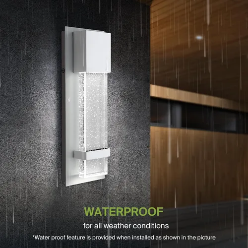 Miniatura 6 de ASD LED 13" Bubble Glass Wall Light Fixture, Outdoor & Indoor Seeded Sconce 3CCT, Waterproof, Dimmable, ETL Listed 12W 500LM 3000-5000K 120V