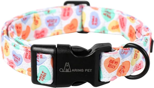Miniatura 15 de Aring Pet Collar de algodón, ligero y ajustable, con hebilla de liberación rápida, para perros pequeños, medianos y grandes, otoño, hoja de arce
