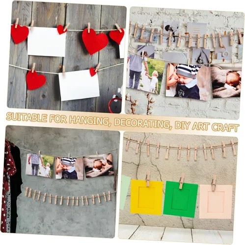 Miniatura 7 de 1 rollo de clip de cordel, regalos hechos a mano, cuerda de yute para manualidades, cuerda de yute para manualidades, cuerda de yute con clips