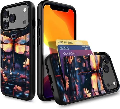 Miniatura 64 de Funda para iPhone Air, funda tipo cartera con ranura para tarjeta oculta, a prueba de golpes, TPU y PC, funda protectora de doble capa para iPhone