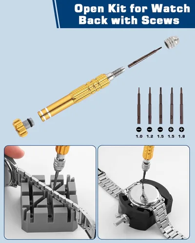 Miniatura 4 de Vastar Watch Repair Kit Watch Repair Tools Professional Spring Bar Tool Set Watch Band Link Pin Tool Set with Carrying Case