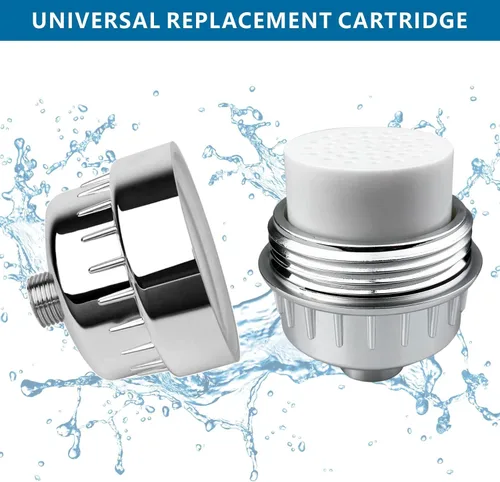 Miniatura 4 de Paquete de 2 cartuchos filtrados de ducha de 18 etapas, cartucho de filtro de cabezal de ducha multietapa de repuesto – Filtro de ducha universal