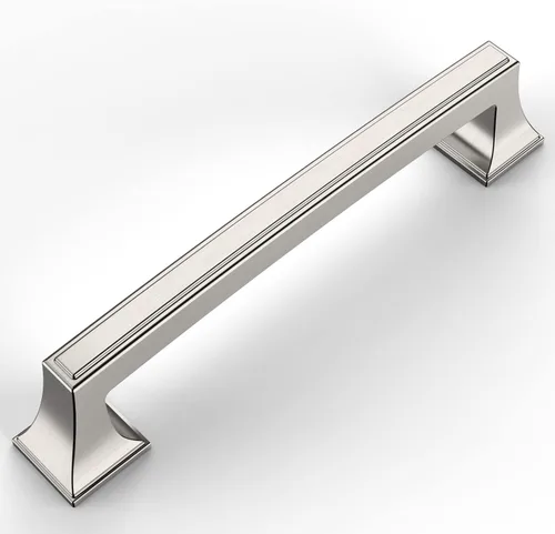Miniatura 17 de Amerdeco ZH0010 - Paquete de 10 tiradores de gabinete de níquel satinado cepillado de 3 pulgadas (2.992 in) con agujero central para gabinetes
