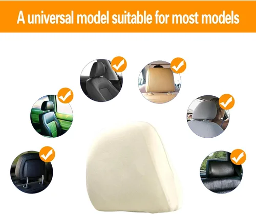 Miniatura 3 de Paquete de 2 fundas para reposacabezas de asiento de automóvil, repuesto para reposacabezas de asiento, protector de reposacabezas flexible