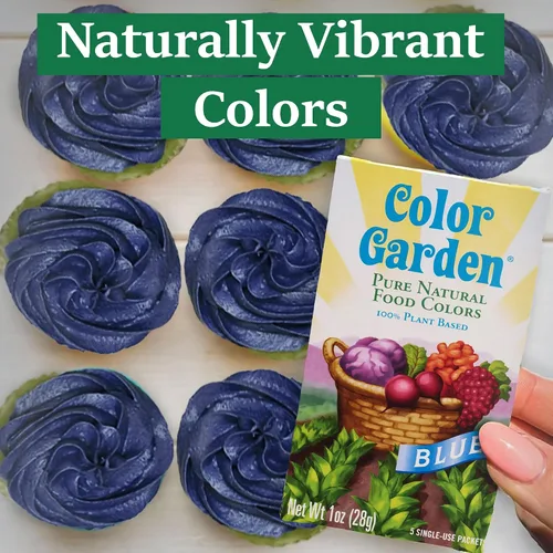 Miniatura 7 de Color Garden Colorante alimentario natural puro, azul, 5 unidades de 1 onza Colorante alimenticio líquido a base de plantas, vegano, no tóxico