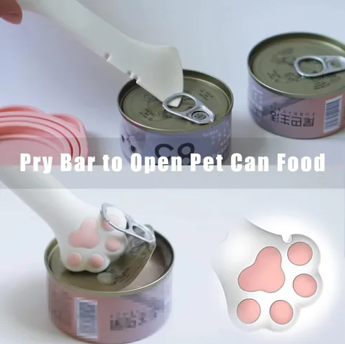 Miniatura 3 de Meow&Woof Tapa y cuchara para latas de comida para gatos, cubierta sin BPA para almacenamiento de alimentos húmedos de animales, reutilizable