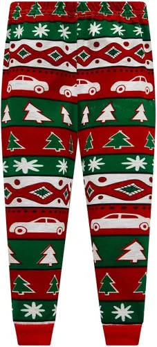 Miniatura 3 de Pijamas de Navidad para niños pequeños y niñas, 100% algodón, dinosaurio, estrellado, ropa de dormir de manga larga, 2 piezas, ropa para niños
