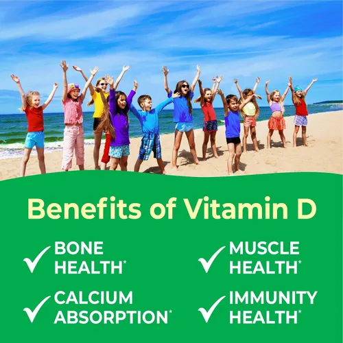 Miniatura 4 de VitaWorks Tabletas masticables de vitamina D de 1000 UI para niños, sabroso sabor natural a naranja, vegano, sin OMG, sin gluten, vitaminas sin