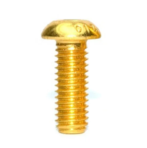 Miniatura 7 de 50pcs M3 12.9 Tornillos Allen Tornillo hexagonal Cabeza de botón Tornillos Tornillos hexagonales Oro (0.315 in)