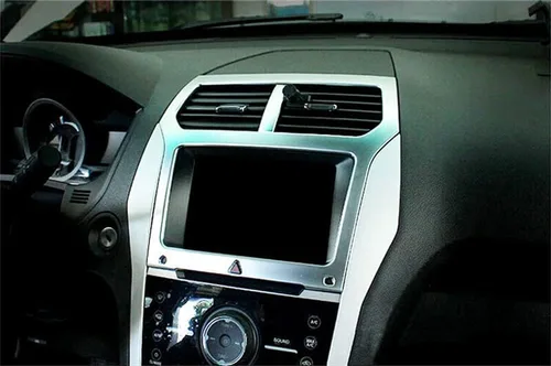 Miniatura 6 de L2R para Ford Explorer 2011 2012 2013 2014 2015 Accesorios para Interior de Coche Cubierta de Navegación del Tablero Consola Marco de Embellecedor