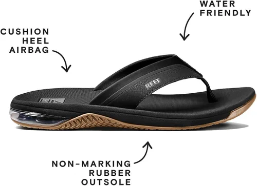 Miniatura 3 de Reef Chanclas anclas para hombre, NegroPlateado, 7