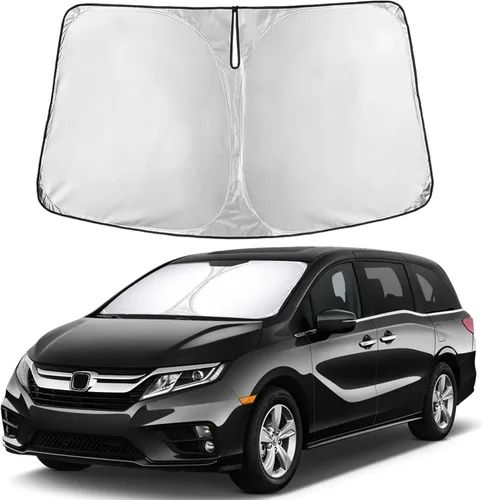Miniatura 143 de Econour Parasol para parabrisas compatible con Honda Civic 2016-2021, protector de parasol plegable para ventana, bloquea los rayos UV y mantiene tu