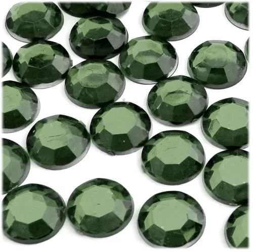 Miniatura 5 de The Crafts Outlet 144 diamantes de imitación redondos de 0.630 in - parte trasera plana rojo rubí rojo