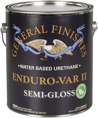 General Finishes Enduro-VAR II - Capa superior de uretano a base de agua, 1 galón, semibrillante