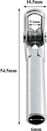 Miniatura 3 de heyous Guía de punta de rodillo de acero inoxidable, línea de rollo, punta de rodillo, piezas de repuesto para barco de mar, pesca Trolling, plata