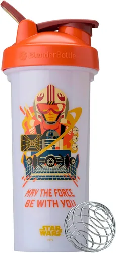 BlenderBottle Star Wars Shaker Bottle Pro Series perfecta para batidos de proteínas y antes del entrenamiento, May the Force Be With You, 28 onzas