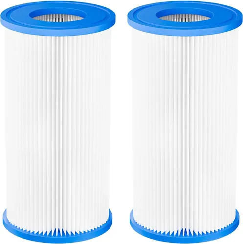 Cartucho de filtro de piscina para tipo A o C, paquete de 2 compatibles con piscinas sobre 29000E/59900E, filtro de natación reutilizable tipo A/C