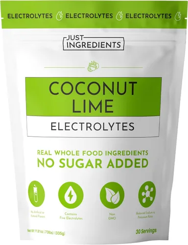 Miniatura 9 de JUST INGREDIENTS Blue Hawaiian - Mezcla de bebida de electrolitos 30 porciones Agua de coco orgánica, espirulina y electrolitos de 5 claves