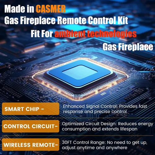 Miniatura 8 de Kit de control remoto para chimenea de gas, compatible con chimenea Ambient Technologies, control remoto reemplaza RCM-RX/RMC RX RCT RCMT RCT RCST