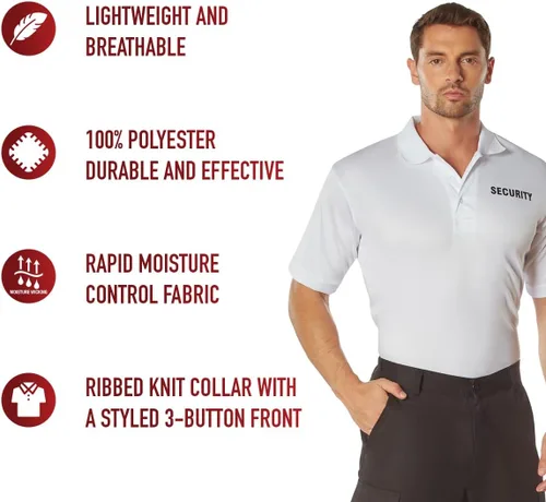 Miniatura 8 de Rothco Moisture Wicking Security Polo Shirt - Stay Cool and Professional On-The-Job