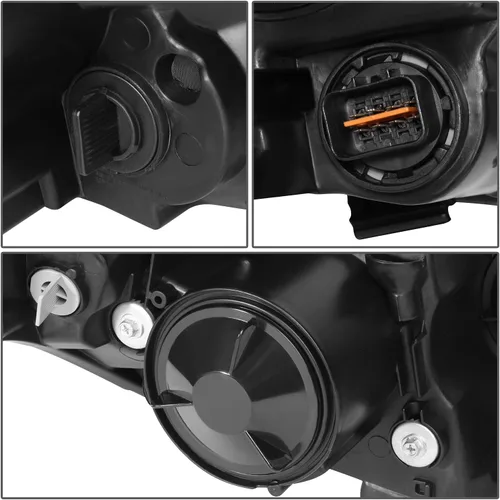 Miniatura 5 de DNA MOTORING HL-OH-KOPT11-BK-CL1 - Par de faros halógenos reflectores transparentes negros compatibles con modelos híbridos Optima Exclude