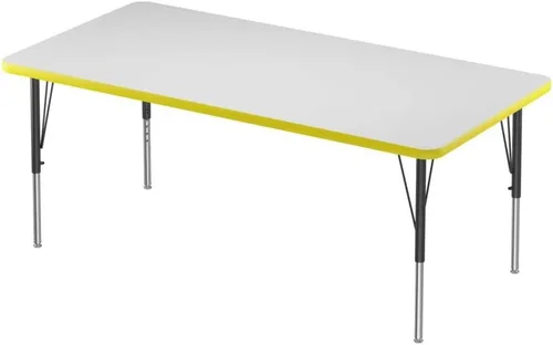 Miniatura 25 de Correll - Mesa rectangular de 24 x 36 pulgadas, mesa de actividades superior de borrado en seco, altura ajustable (19 a 29), laminado de alta