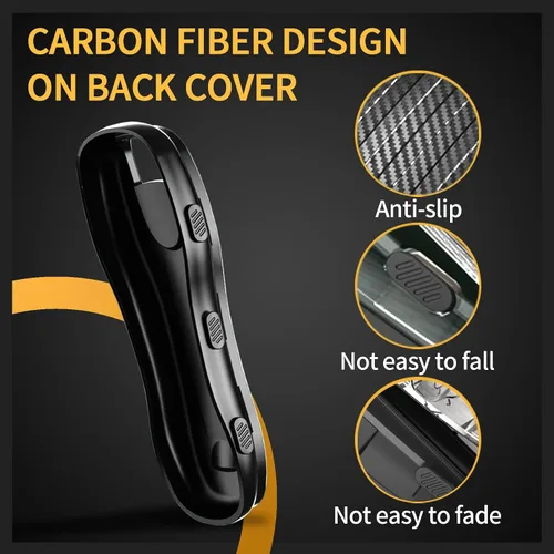 Miniatura 3 de Funda para llavero de TPU compatible con Porsche 911 Cayenne Panamera TAYCAN transparente textura de fibra de carbono de 3 y 4 botones