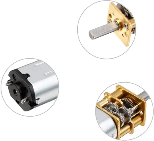 Miniatura 4 de Motor de engranaje de rueda de engranajes de CC en miniatura de 12 V 600 RPM con motor de caja de cambios de metal completo eje GA12-N20