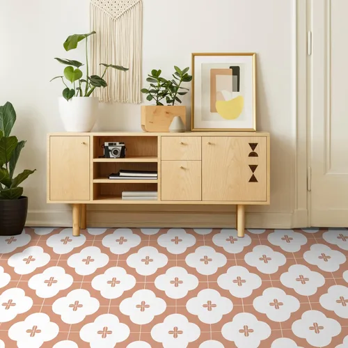 Miniatura 9 de Alwayspon Azulejos de vinilo para despegar y pegar, blanco y negro, 12 unidades x 7.9 in, impermeable, extraíble, antideslizante, tablones de vinilo