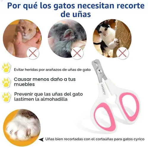 Miniatura 3 de Cortaúñas para mascotas, versión actualizada, cortaúñas para gatos y gatitos, cortaúñas profesional para mascotas, ideal para gatos, cachorros, Rosa